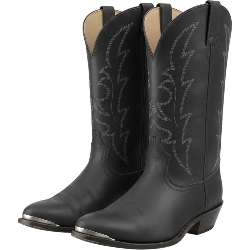 VTG Laredo Western‎ Cowboy Boots Black Leather Men 11 EE Model 58089 barely worn